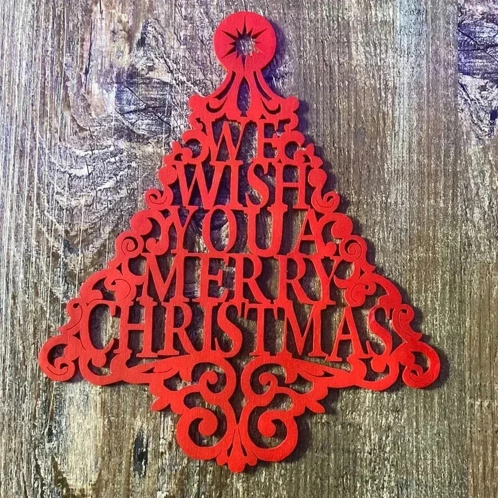 ‘ We Wish You A Merry Christmas’ Wooden Handmade sign  / ornament